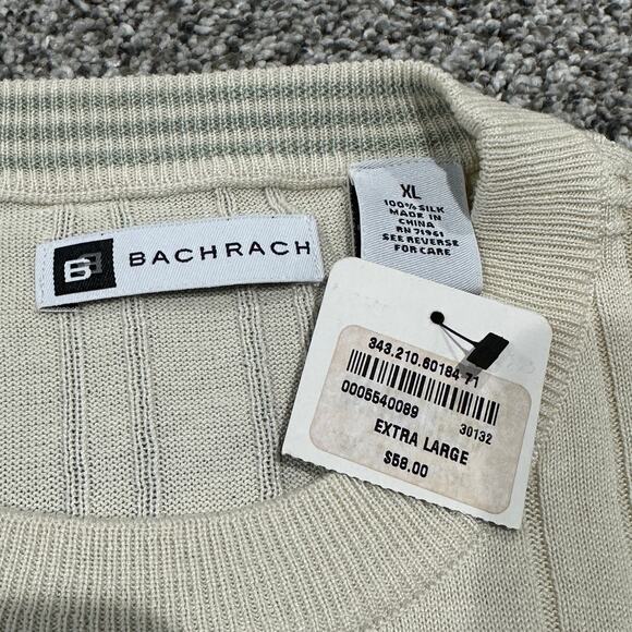 New with tags! Bachrach 100% Silk, Short Sleeve Sweater, Size XL - Picture 6 of 6